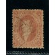 ARGENTINA 1865 GJ 20 RIVADAVIA ESTAMPILLA DE TERCERA TIRADA ESTUPENDO EJEMPLAR BASTANTE MULATO, LINDO COLOR